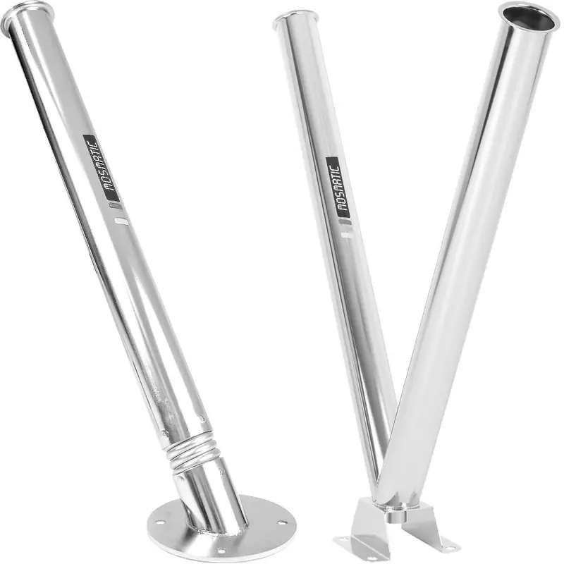 Stainless ceiling boom and wand-holder poles