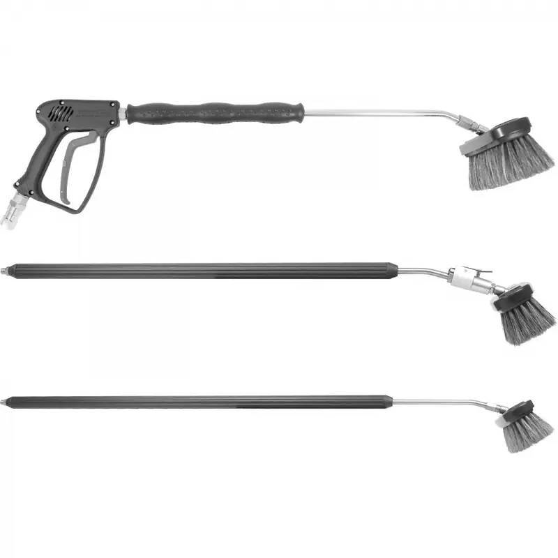 Wash guns fitted with brush heads